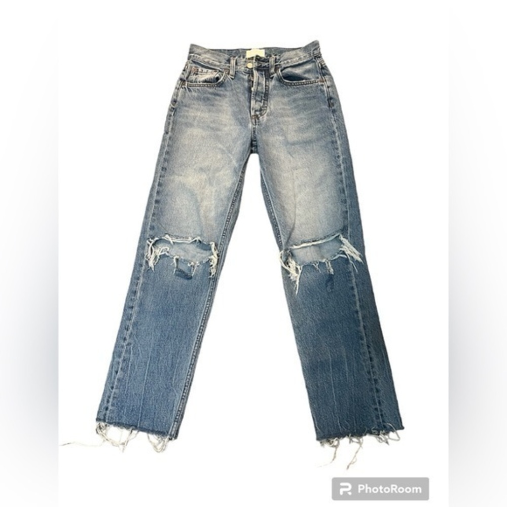 Boyish Tommy Distressed Wide Leg Jeans Size 24